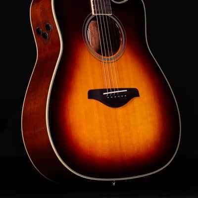 Yamaha FGC-TA TransAcoustic Cutaway Acoustic Guitar, Brown Sunburst image 4