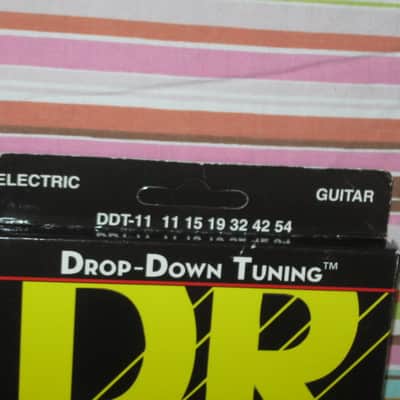 ONE SET new in package DR DDT-11 Drop-Down Tuning Electric Guitar Strings (11, 15, 19, 32,42, 54) Nickel-Plated Steel, Coated Core Technology, Core Wire: Hexagonal image 2