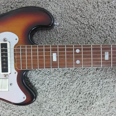 Vintage 1960s Teisco Kent Made in Japan Bizarre Guitar Rare 1 Pick Up Sunburst Model image 5