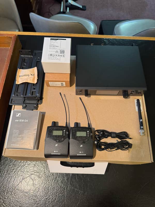 Senheiser EW IEM G4 Twin Wireless In Ear Monitoring System (G 566-608 MHz) image 1