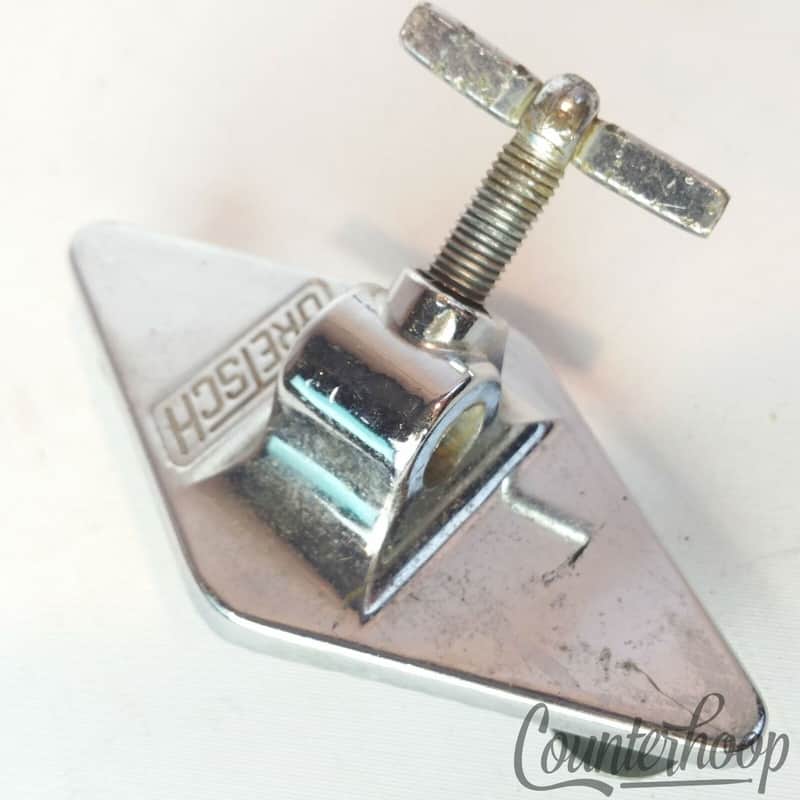 *Gretsch Floor Tom Drum Leg/Bass Cymbal Arm Mount Chrome Vintage 60s Round Badge image 1