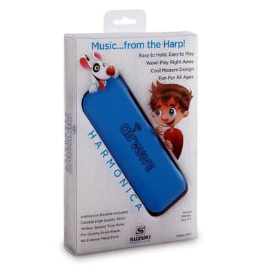 Suzuki Airwave Harmonica Easy-to-Hold Easy-to-Play Standard 10-Hole Diatonic Key of C Harmonica BLUE w/incl Instruction Booklet Pro-Quality Brass Reeds Super-Comfortable Resin Formed Body ALL AGES image 3