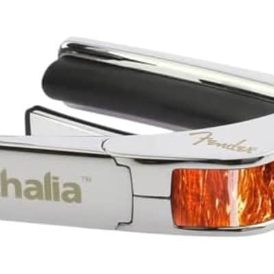 Thalia Guitar Capo - Fender Officially Licensed w/Fender Specific Fret Pads (Tortoise w/Gold Hot Stamp Spaghetti Logo) image 2