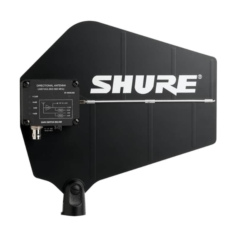 Shure UA874US Active Directional UHF Antenna with Gain Switch (470-698 MHz), Black image 1
