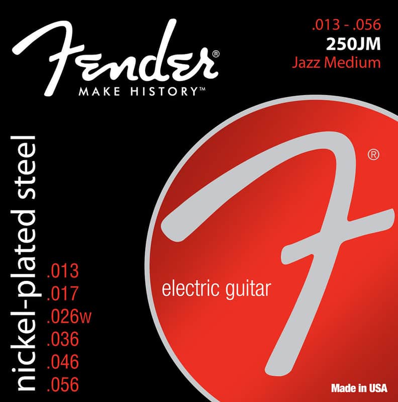 Fender Super 250 Guitar Strings, Nickel Plated Steel, Ball End, 250JM Gauges .013-.056, (6) 2016 image 1