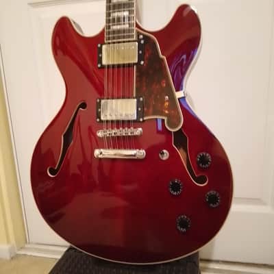 D'Angelico Premier DC 12-String 2018 Trans Wine image 1