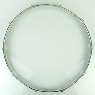 Ludwig 14"1.6mm Supraphonic Snare Drum Batter Rim/Hoop Vintage10Lug Silver Paint image 6