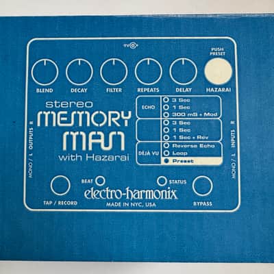 Electro-Harmonix Stereo Memory Man With Hazarai Digital Delay / Looper 2007 - Present - Blue image 8