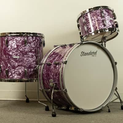 Standard Drum Co. "Super 66" Pomegranate Pearl Drum Set image 1
