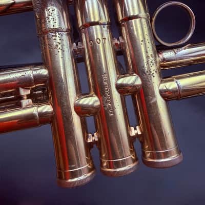 Blackburn Custom Trumpet – Gold Plate – Serial #007 Early Blackburn | Rare Single-Digit Serial | Outstanding Player image 4
