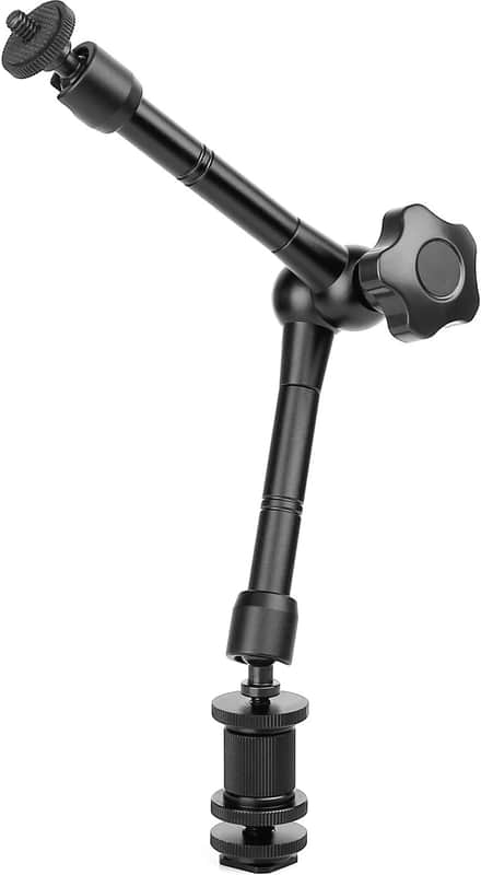 11'' Magic Arm, Articulating Magic Friction Arm Adjustable w/Hot Shoe Mount 1/4'' Tripod Screw Compatible with DSLR Camera Rig/LCD/DV Monitor/LED Lights/Flash Light/Microphone/DJI Osmo image 1