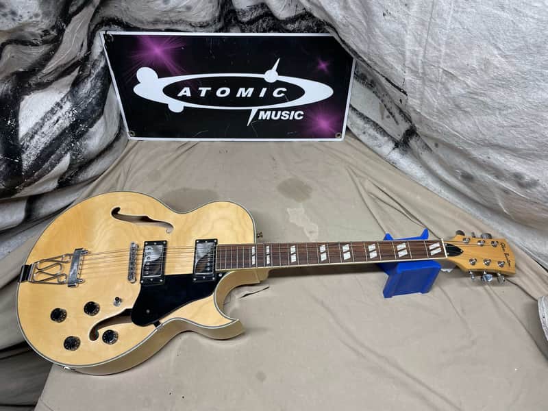 Glen Burton GE775-NT Chicago Hollowbody Archtop Jazz Box Guitar Natural image 1
