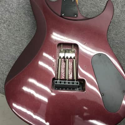 Aria Pro II VP-40 Lefty Dark Red Left handed superstrat with unique inlay image 13