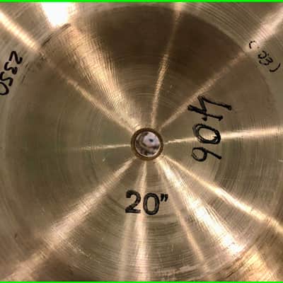 Paiste Formula 602 Seven Sound Set 7 20" Deep Ride from 1975 2353g (Who is E.C.??) image 15