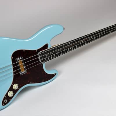 Fender Gold Foil Jazz Bass 4-string Bass - Sonic Blue 2023 w/Gig Bag (0140711372) image 3