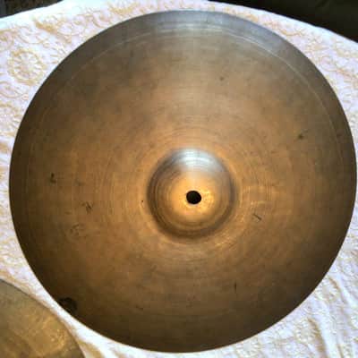 K Zildjian Istanbul  OLD STAMP 16” Heavy Hi Hats or Crash 1957 - PATINA image 4
