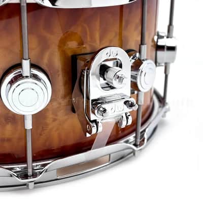 DW Collectors VLT 333 Maple Snare Drum 14x6.5 Almond Burst Super Quilted Maple image 3