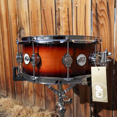 DW Design Series Tobacco Sunburst Lacquer 6 x 14" Maple Snare Drum (2026) image 1
