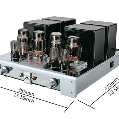 YAQIN MC-100B Class A Push Pull Integrated Tube Amplifier, Power Amplifier, Output Power 50Wx2 / 25Wx2, KT88 Tubes, AC115 or AC 230 2025 - silver image 4