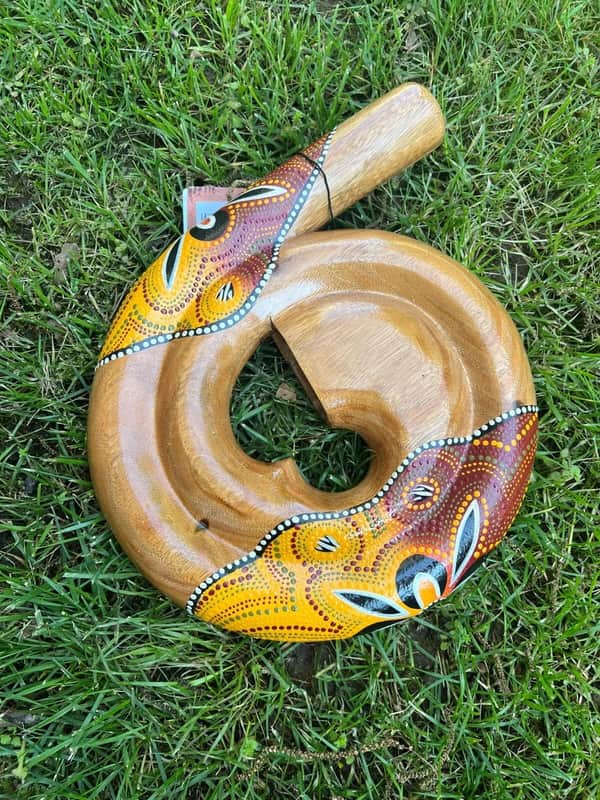 Handmade Spiral Didgeridoo Horn - Mahogany Wood with Full Sound image 1