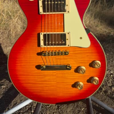 Jay Turser Single Cut les paul jt200 D - Heritage Cherry Sunburst image 2