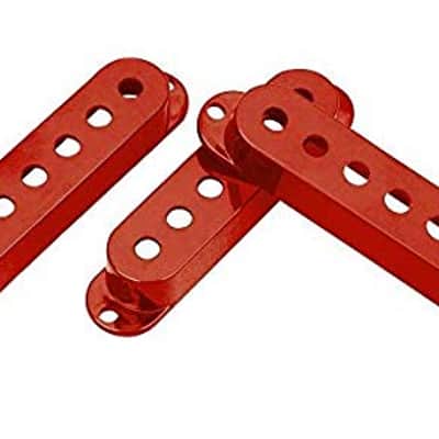 DiMarzio Pickup Covers, Set of (3) for Fender Strat/Stratocaster - RED, DM2001RD