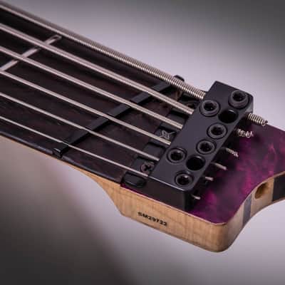 Headless bass bridge 6 strings with individual base for fanned multiscale by Nova Guitar Parts image 5