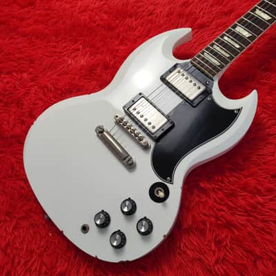 Burny RSG-60 '63 Revival Series - SG Standard - 1988 - White - Original VH-3 Pickups - Made In Japan MIJ image 3