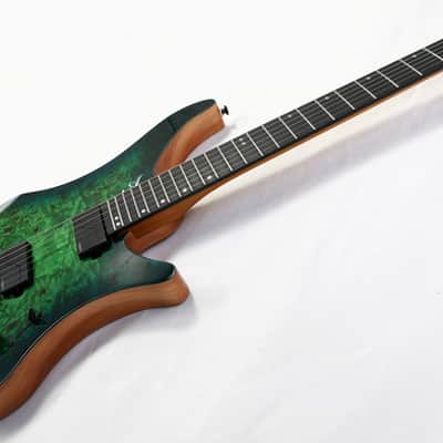 Agile Headless 6 String Electric Guitar GEODESIC PRO 625 RL M36 SS GL Green - Blueburst image 6
