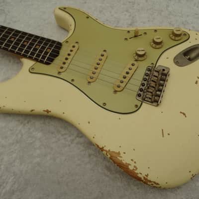 Bravewood Stratocaster S-Type 2020 Olympic White aged Relic image 8