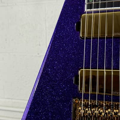 ESP USA V-II FR Electric Guitar w/ Case - Purple Sparkle image 5