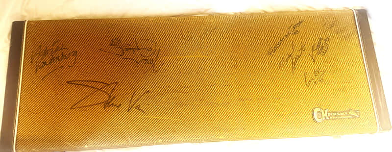 Steve via  Ibanez case with signed shredders image 1