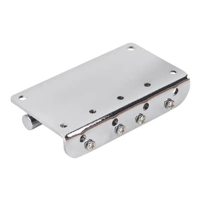 4 String Bass Bridge Hardtail Top Load Bridge for Jazz Bass Precision Bass Guitar, Chrome image 5