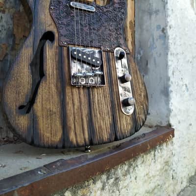 American Vintage Old Wood Engraved Pickguard image 15