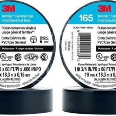25 3M Temflex 1700/165 165 Economy Grade Vinyl Electrical Tape 3/4 in x 60 ft image 4