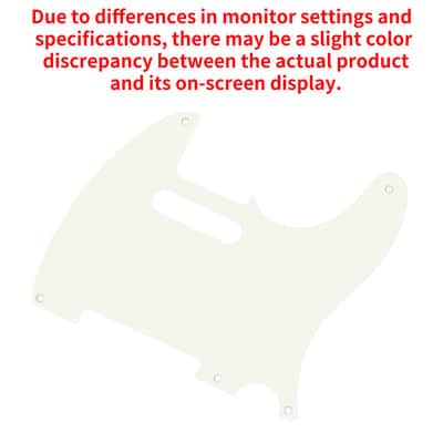 Vintage Original '51–'59 5-Hole Tele Pickguard 1.5mm/0.059inch Thin Thickness Straight Edge 1 Ply Tele Scratch Plate for USA/Mexican Vintage Style Telecaster JT/HB-19 Vintage White image 5