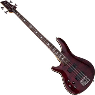 Schecter Omen Extreme-4 Left Hand Electric Guitar - Black Cherry (2046) image 4