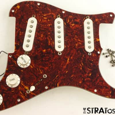 USED 2008 Fender American Strat Tex Mex LOADED PICKGUARD Guitar Parts Tortoise image 1