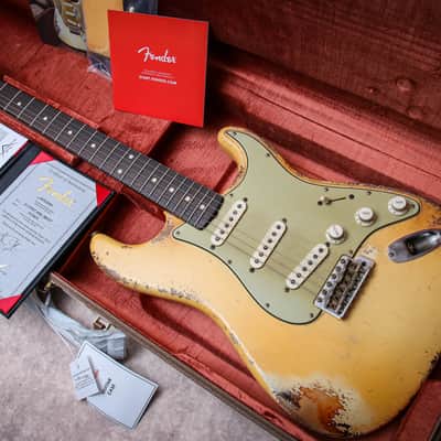 FENDER USA Masterbuilt '61 Reissue Stratocaster Heavy Relic *Vincent Van Trigt " Vintage White + Rosewood" (2024) image 1