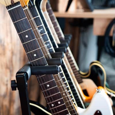 Rok-It Multi Guitar Stand Rack with Folding Design; Holds up to 5 Electric or Acoustic Guitars image 4