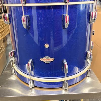 Pearl Masters birch BLX Bassdrum - #Navy sparkle blue image 4