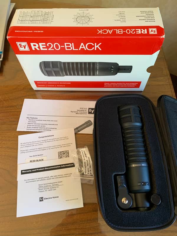 Electro-Voice RE20 Cardioid Dynamic Microphone - Black - MINT #2 image 1
