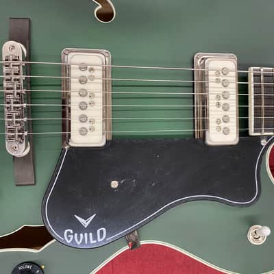 Guild X-175 Manhattan Special Hollowbody Electric Guitar - Ford Green w/ Case image 9