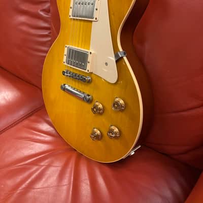 2014 Gibson Custom Shop '58 Les Paul Plaintop Reissue Lemon Burst VOS image 3