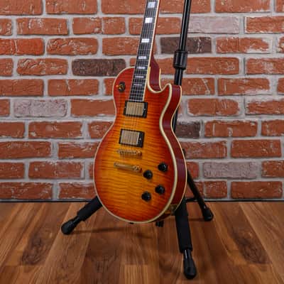 Gibson Custom Art & Historic Les Paul Custom 24 Fret AAA Flame Maple Top Heritage Cherry Sunburst 2003 w/OHSC image 5
