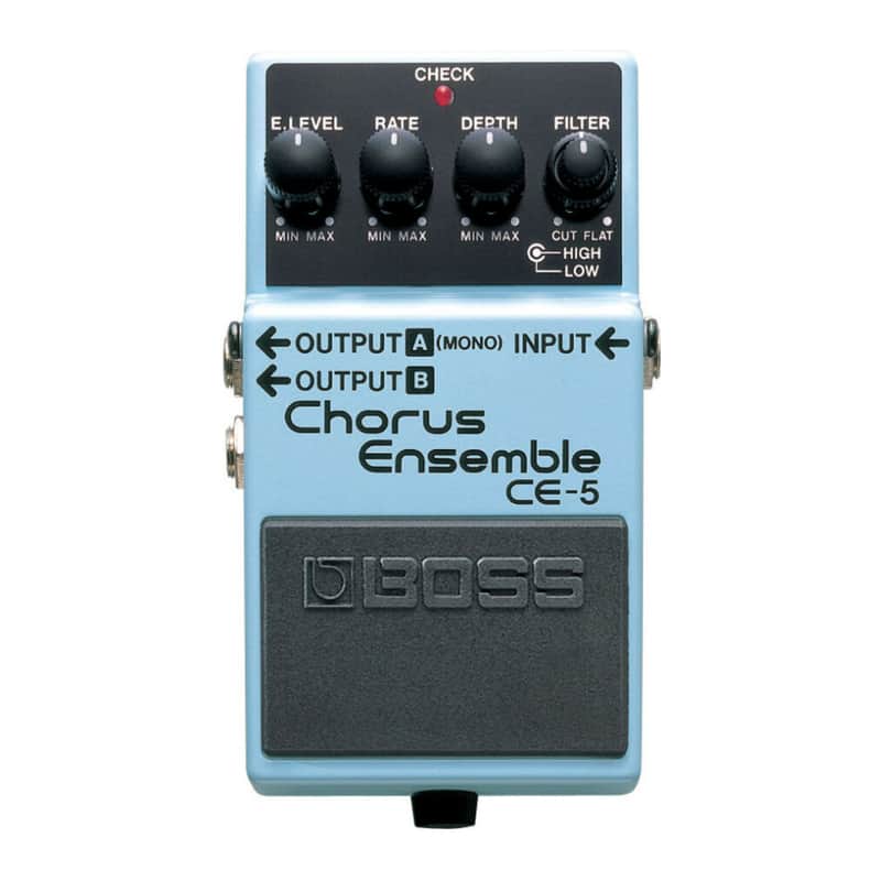 BOSS CE-5 Stereo Chorus Ensemble Compact Pedal for Creating Any Kind of Chorus Effect with Effect Level, Rate, Depth, and Filter Knobs image 1