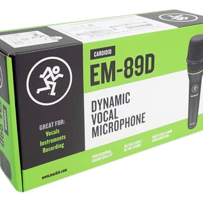Mackie EM-89D Vocal Live Sound or Studio Recording Dynamic Microphone+Cable+Clip image 8