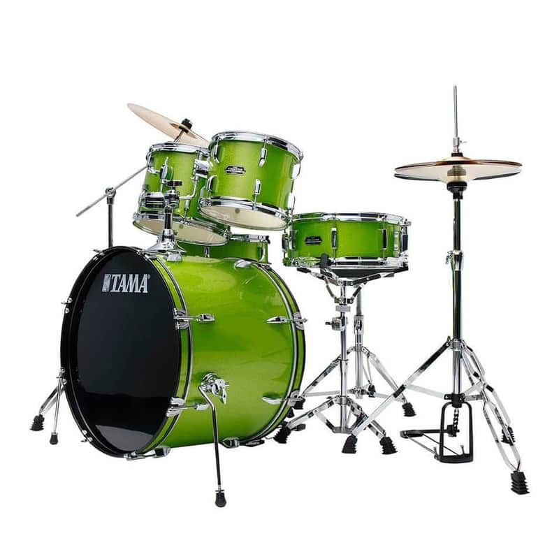 Tama Stagestar 5pc Drum Set w/22BD Lime Green Sparkle image 1