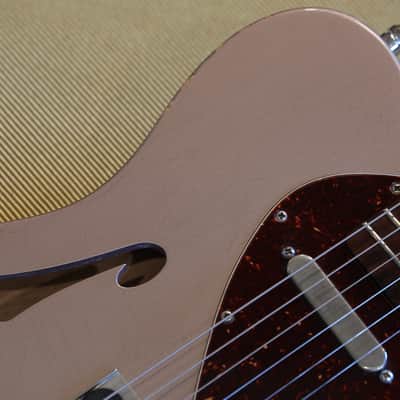 2017 K-Line Truxton Thinline Electric Guitar Factory Relic Rose Gold + HSC image 3