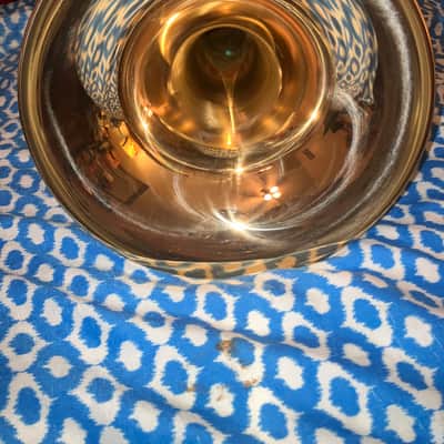 Edward’s 331CF tenor trombone bell that is yellow brass, 22-gauge, unsoldered rim, cryogenic-treated bell WITH K & M Stand.  image 7